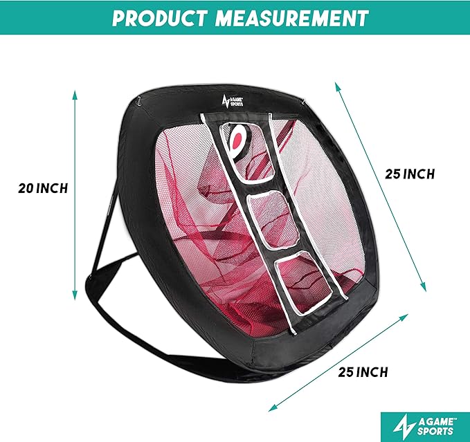 A GAME SPORTS Golf Chipping Net with Mat - Practice Net for Backyard & Indoor/Outdoor Swing Training