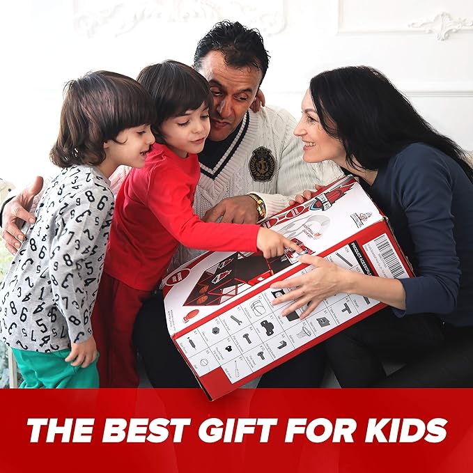 BESTKID BALL Kids Basketball Hoop Single Shot System Arcade Game Set: Indoor & Outdoor Sports Toys for Boys & Girls, Includes Ball, Ideal Party Gifts for Little Athletes Ages 3-9.