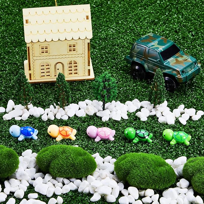 60 Pcs Resin Sea Turtle Figure Mini Sea Turtle Figurines Bulk Multicolor Miniature Figure for DIY Ornaments Ocean Animal Figurines DIY Home Garden Birthday Party Favor Decoration