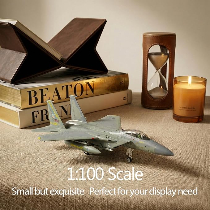 F-15A Eagle Die-cast Airplanes-1/100 Scale USAF Fighter Jet AF76-020 Metal Aircraft Model for Collector, Aviation Enthusiast-Premium Collectiable with Display Stand