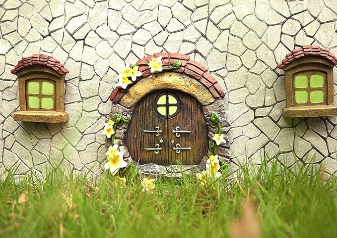 iland Dollhouse Accessories Miniature Bricks Stones 3D Wall or Floor DIY Kits for Dollhouse Building Materials 1/12 Scale Accessories and Tiny Bricks Wall Molding for Diorama Supplies