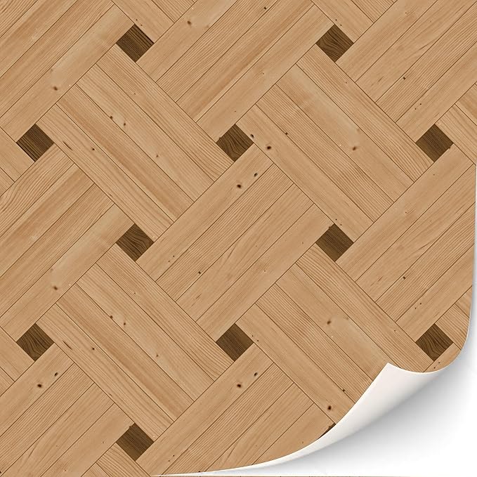 3 Sheets Self-Adhesive Dollhouse Flooring 1:12 Scale (Basket Weave Parquet)