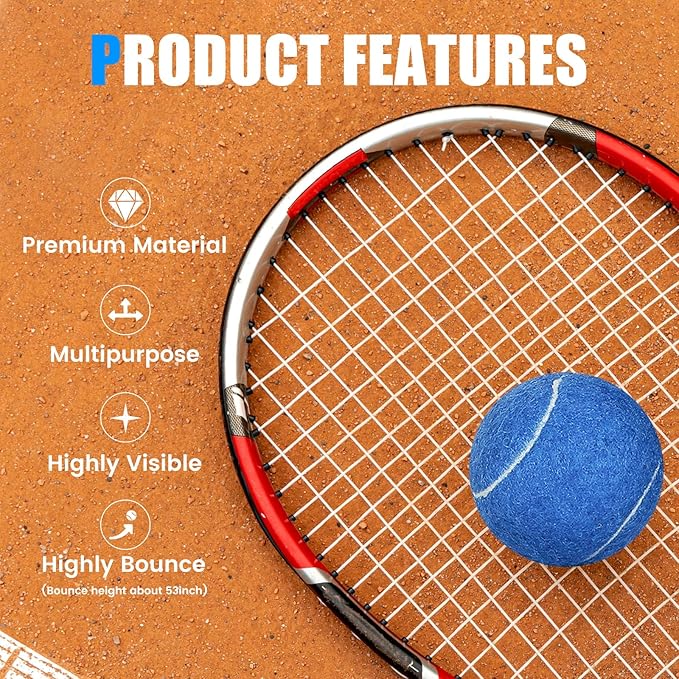 MRYCZ FYRHD 60 Pack Tennis Balls, Training Tennis Balls, Pet Dog Playing Balls, Practice Tennis Balls with Mesh Bag for Transport and Beginner Training