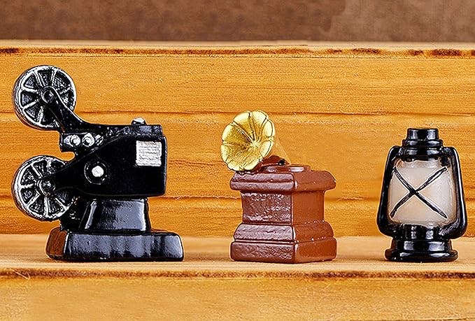12Pcs Dollhouse Furniture Accessories Decor, Miniature Doll House Retro Home Appliances Ornaments, Mini Simulated Furniture Models for Pretend Play and Diorama DIY