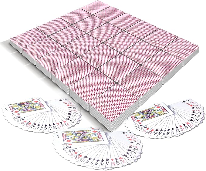 Gamie Pack of 20 Mini Playing Cards - Poker Mini Card Deck - Miniature 1.5 Inch Card Set - Small Casino Game Cards for Kids, and Adults - Great Novelty Gift, Party Favor for Boys and Girls