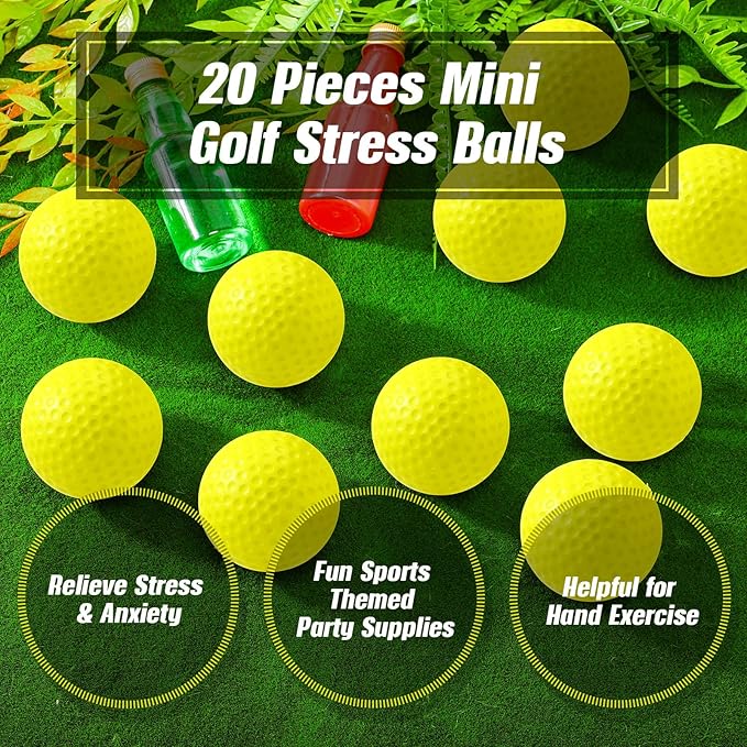 Libima Mini Golf Stress Ball Bulk Foam Practice Balls Stress Relief Sports Ball Training for Golf Birthday Party Favors Carnival Classroom Reward Indoor Outdoor