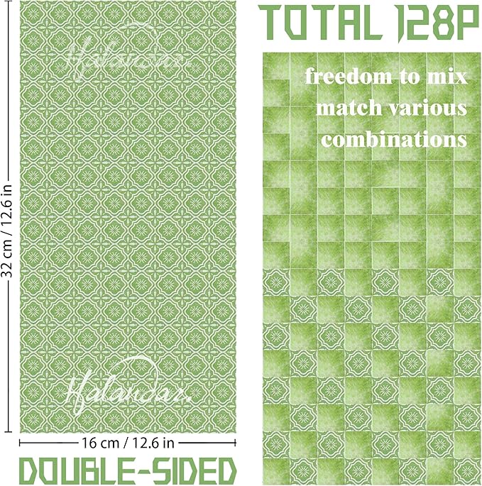 Dollhouse Flooring Tiles on 1/12 1/6 Scale Miniature Decor Accessories 128pcs Double-Sided