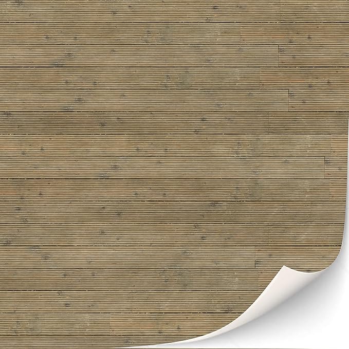 3 Sheets Self-Adhesive Flooring for Dollhouse 1:12 Scale (Decking)