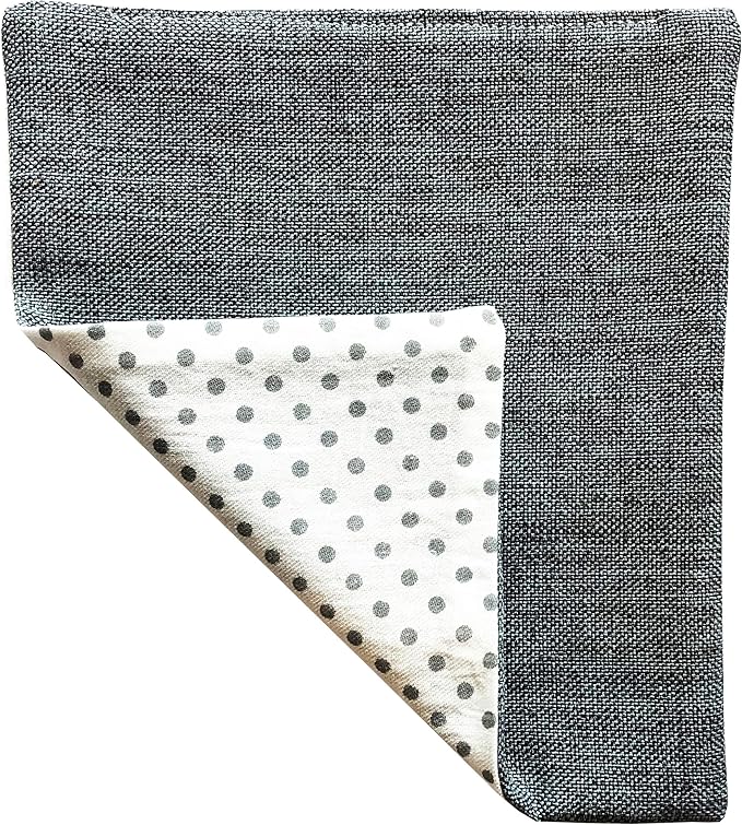 Dollhouse Bedding, 5 Piece Set with Comforter & Pillows, Blanket, Realistic Bedroom Accessories for 6 inch Dolls, 1/12 Scale, Gray and White Linen