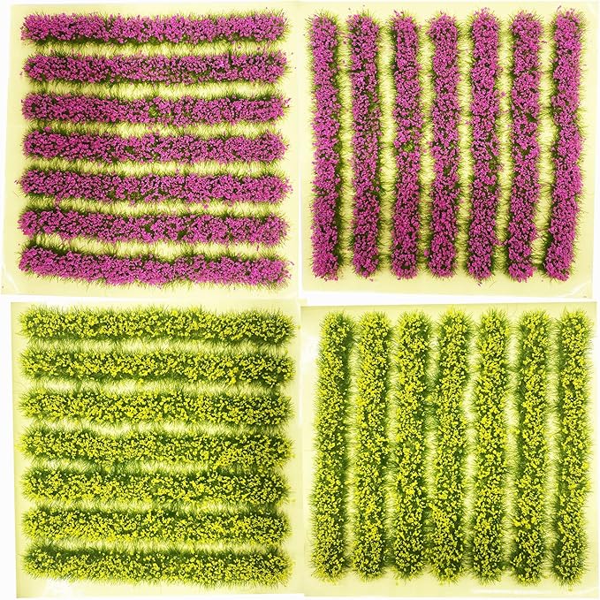 Cayway 3MM Static Grass Tuft Model Grass Tufts Terrain Model Kit Resin Static Scenery Model Miniature Shrubs Bushes and Tweezers for Train Landscape Railway Artificial Grass Modeling