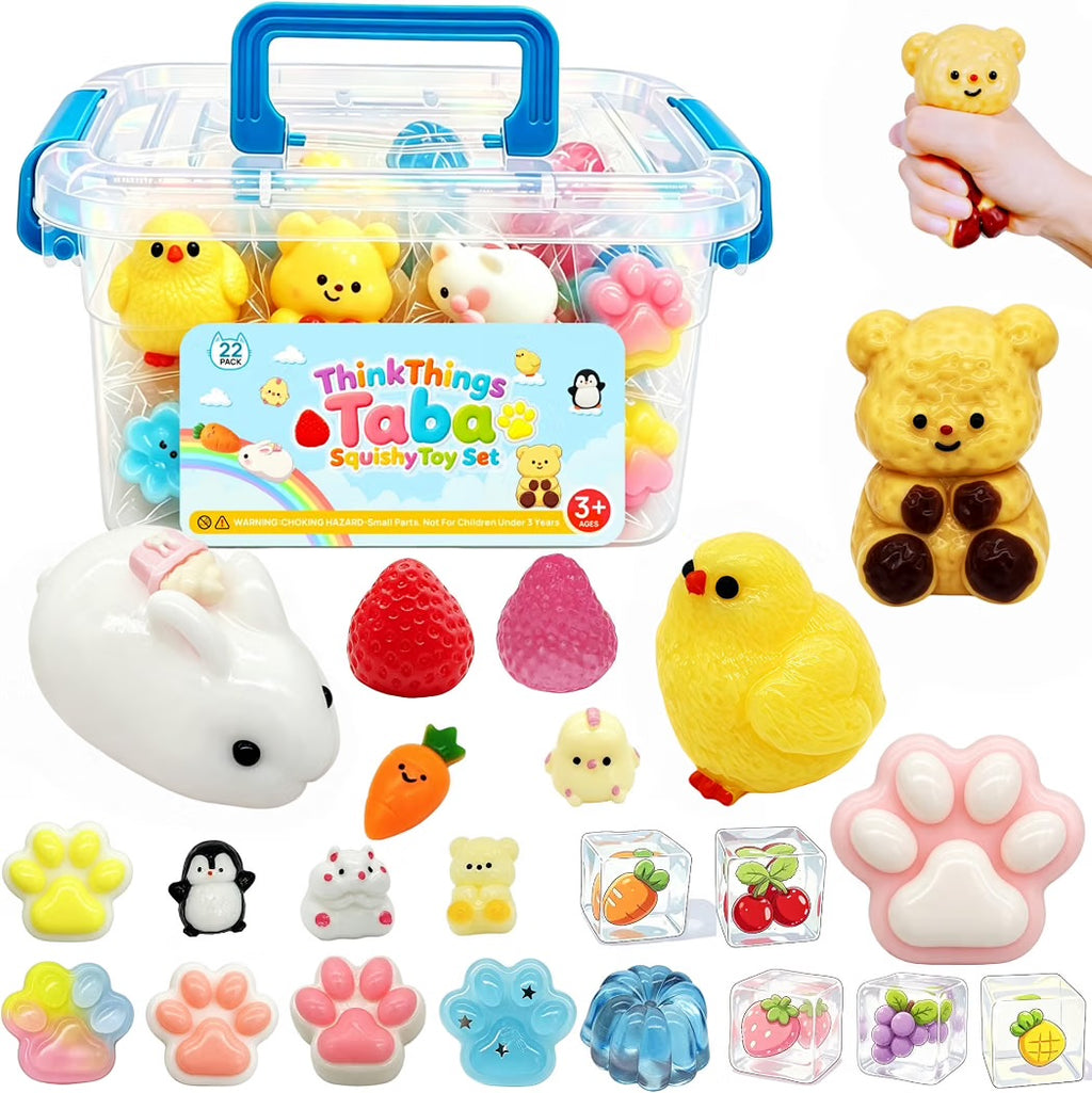 22 Pack Taba Squishy Kit, Fidget Bulk Toys for Kids 4-8 8-12 Party Favors
Cute Squishies For Girls Boy, Treasure Box Packs, Classroom Rewards, Goodie Bag Fillers Pinata Stuffers, Birthday Xmas Gifts